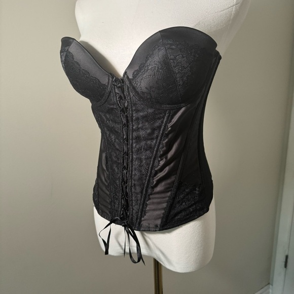 La vie en rose black corset lace up 34C goth Fairycore coquette - Picture 3 of 7